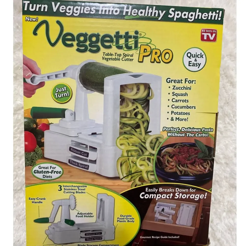 Veggetti Pro Tabletop Spiral Vegetable Cutter NEW